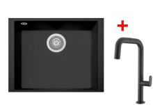 Sinks CUBE 490U Nanoblack + EVA P Nanoblack 